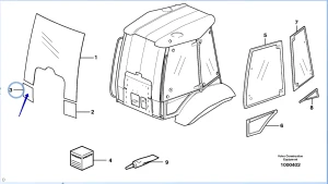 Стекло лобовое нижнее правое (BL61/BL71) VOE11149731