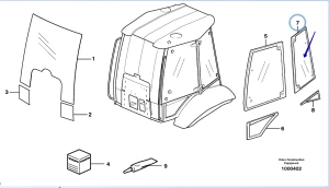 Стекло боковое правое (BL61/BL71) VOE11149693
