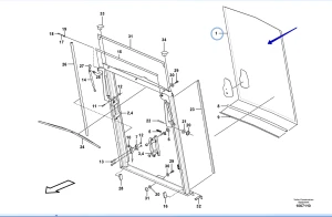 Стекло заднее (BL61b/BL71b) VOE15080364