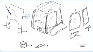 Стекло лобовое верхнее (BL71) VOE11200910